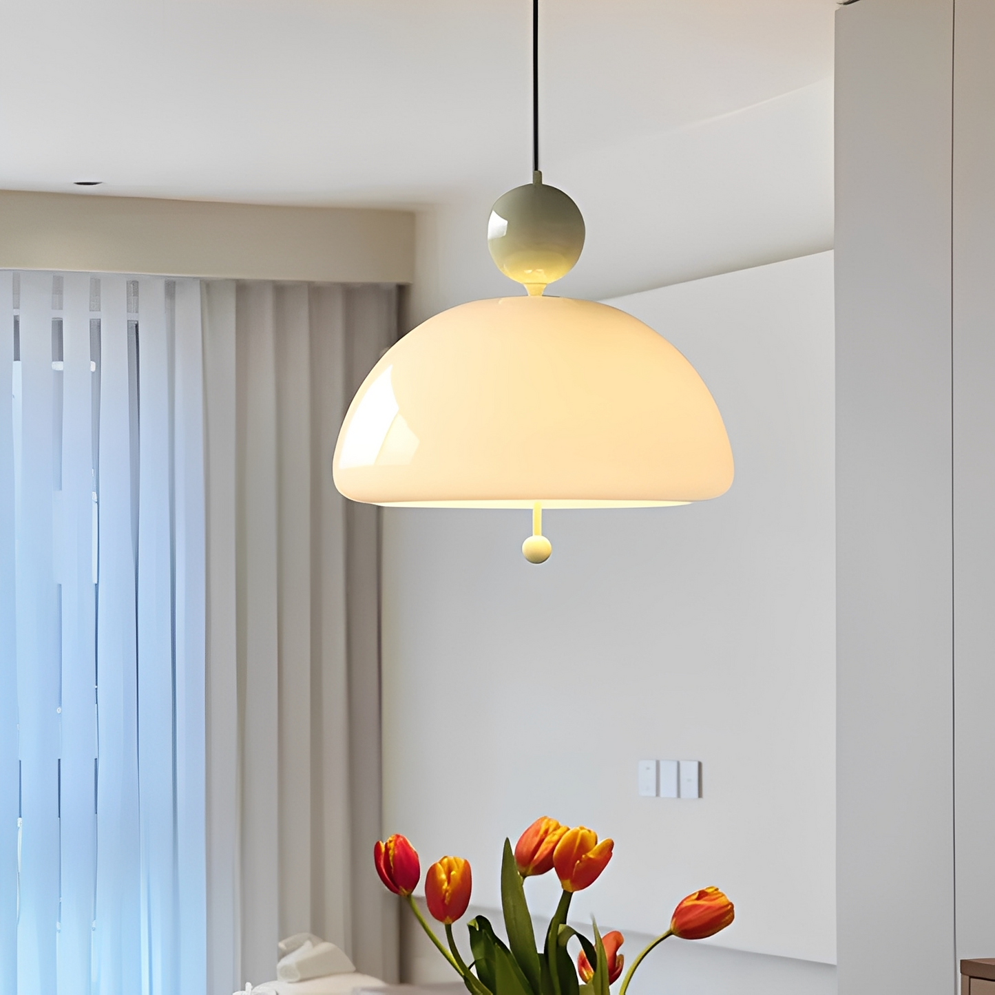 Ruffa – Vintage Glas-Leuchter im skandinavischen Stil