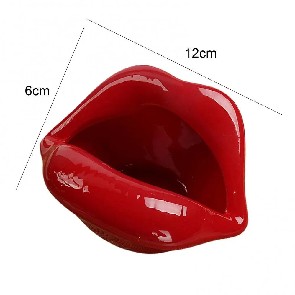 LipPop – Cartoon-Keramik-Aschenbecher in Lippenform