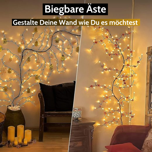 VinoLichter – Romantische LED-Lichterkette im Rebenstil