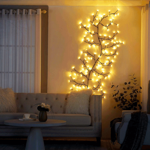 VinoLichter – Romantische LED-Lichterkette im Rebenstil