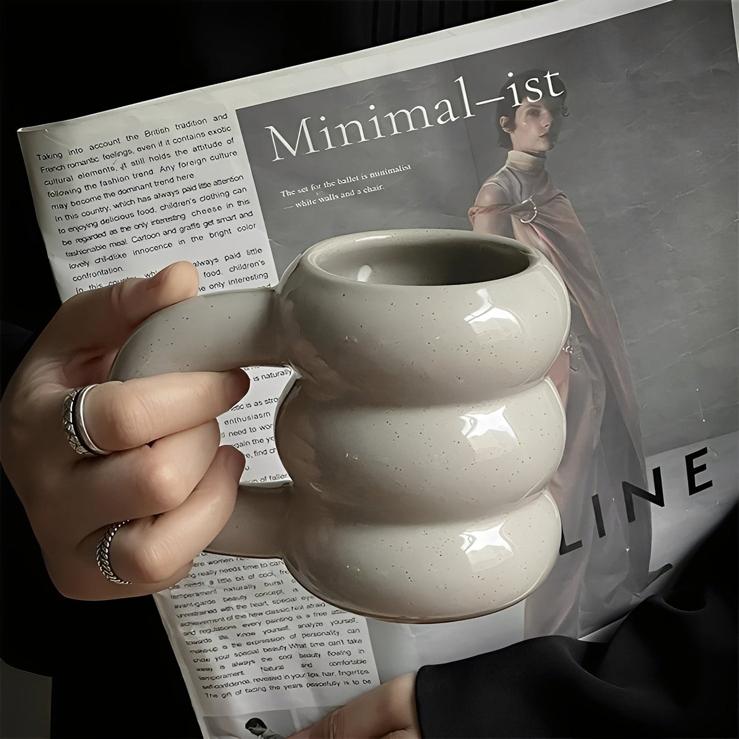 Amélie – Große Keramiktasse im Französischen Stil