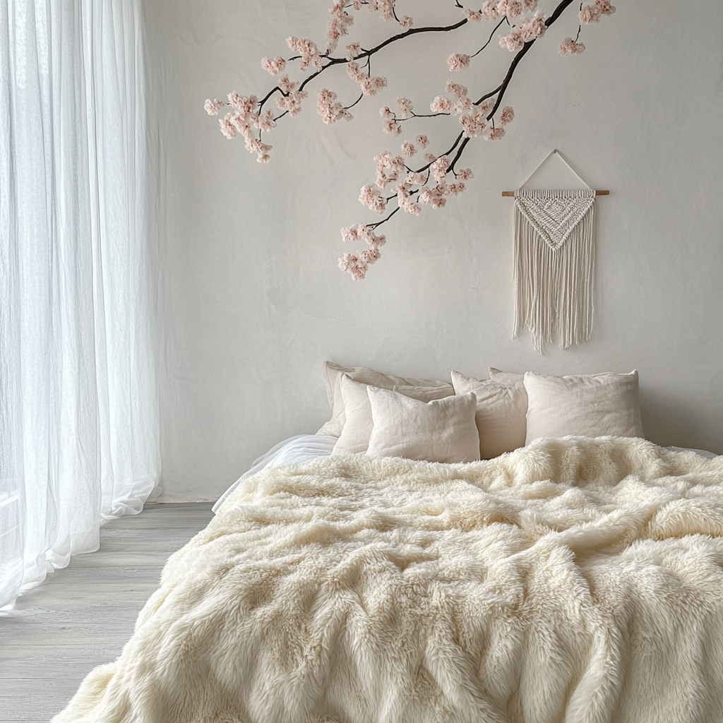 Hüllen Sie sich in den ultimativen Komfort mit dieser luxuriösen Kunstpelzdecke. Mit einer plüschigen und weichen Textur in einer eleganten Cremefarbe ist diese Decke perfekt, um Wärme und Stil in Ihr Schlafzimmer oder Ihren Wohnbereich zu bringen. Ihr übergroßes Design sorgt für ein Maximum an Gemütlichkeit und macht sie ideal zum Faulenzen, zum Überziehen Ihres Bettes oder zum Drapieren über einem Sofa für einen raffinierten Touch. Aus hochwertigen, langlebigen Materialien gefertigt, verbindet diese Kunst