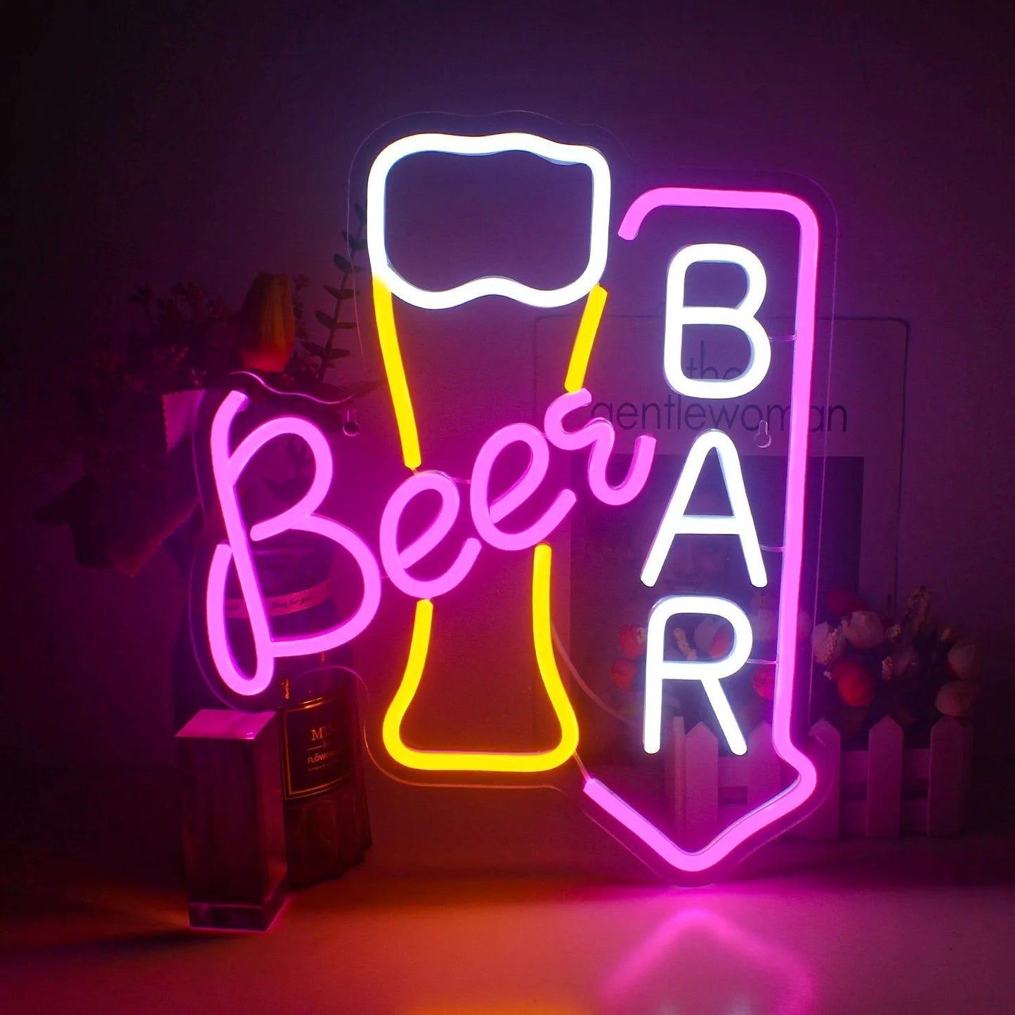 NeonBar – Leuchtendes Wanddeko-Schild für Partylaune