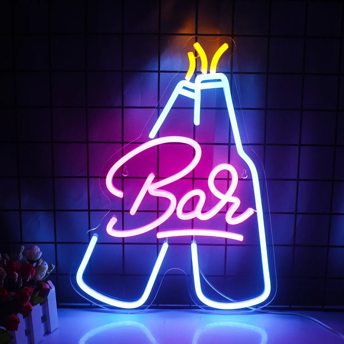 NeonBar – Leuchtendes Wanddeko-Schild für Partylaune