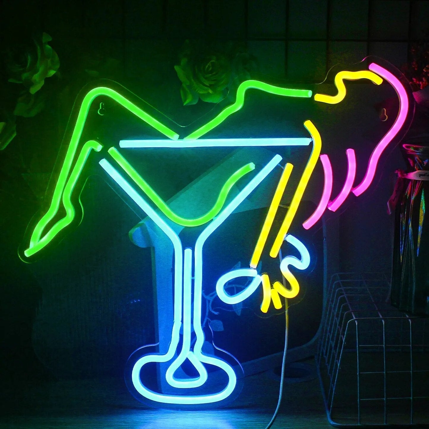 NeonBar – Leuchtendes Wanddeko-Schild für Partylaune