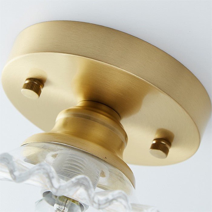 RetroGlass – Gerippte Vintage-Glas-Deckenlampe mit klarem Stil