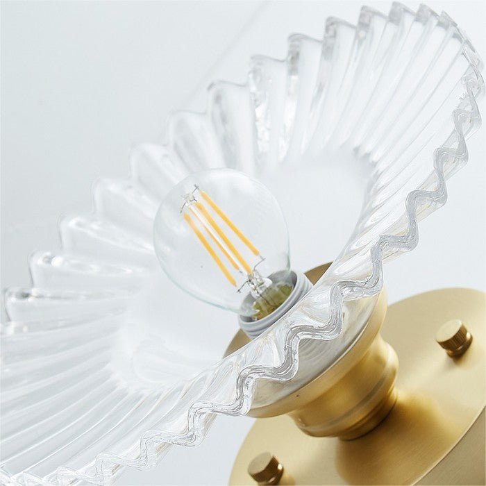 RetroGlass – Gerippte Vintage-Glas-Deckenlampe mit klarem Stil