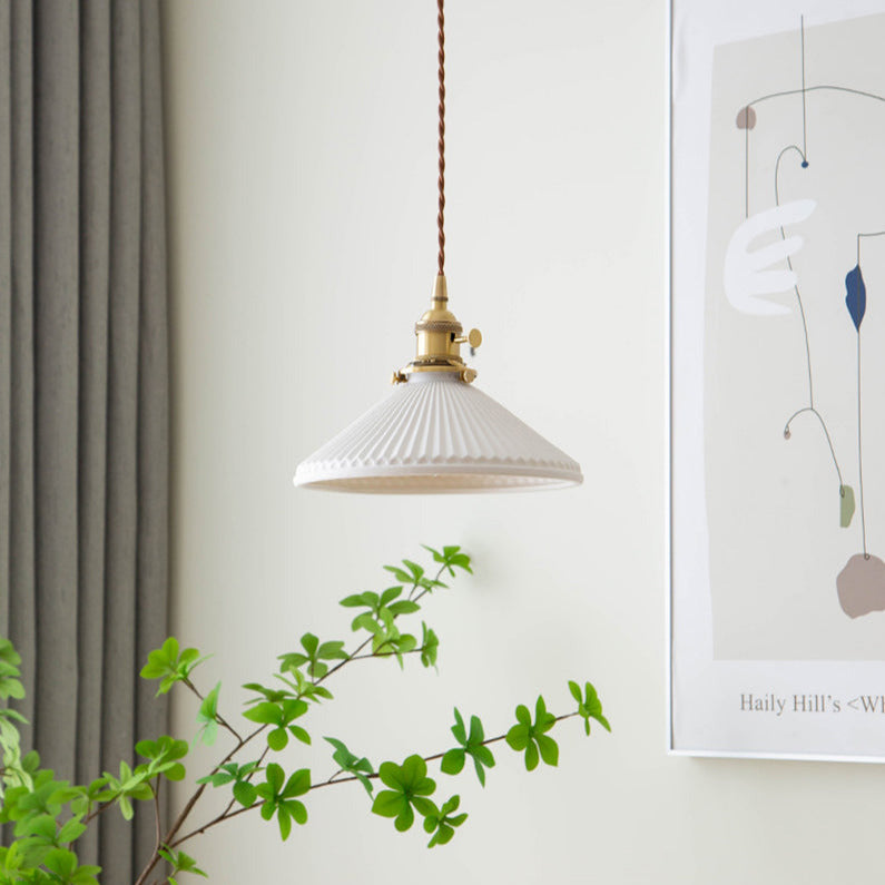 Glisten - Weiße keramische Pendelleuchte