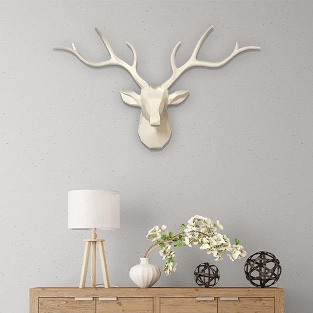 3D Hirschkopf-Wandhaken im nordischen Look
