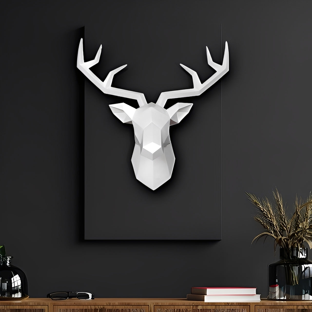 NordicAntler – Antilopenkopf-Wanddeko im Vintage-Stil