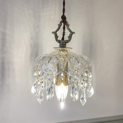 Amy – Französische Vintage-Kristall-Wandlampe