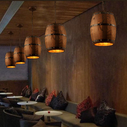 Arlo – Rustikale Holz-Bar-Hängeleuchte