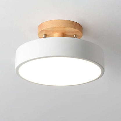 Runde LED-Halbunterputz-Deckenleuchte