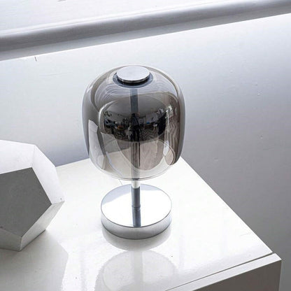 Zayn – Schicke Glas Tischlampe mit einstellbarem LED-Licht und USB-Anschluss