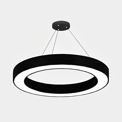 Orbis – Minimalistische LED-Hängelampe als Ring in Schwarz