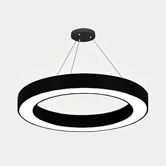 Orbis – Minimalistische LED-Hängelampe als Ring in Schwarz