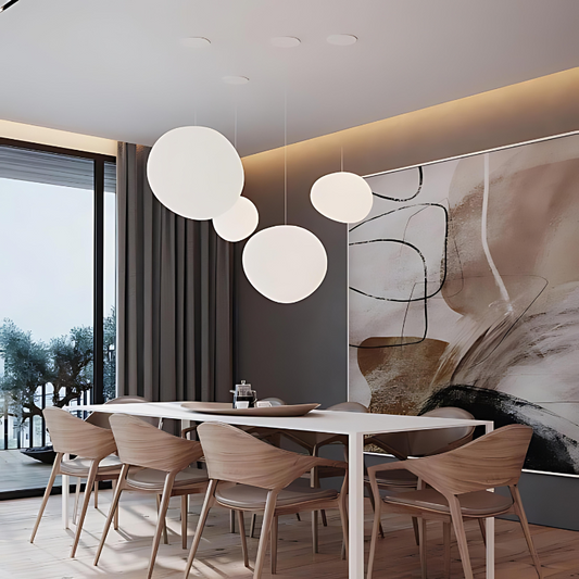 Elina – Hängelampe mit Glas-Kiesel-Design für elegante Lichtakzente