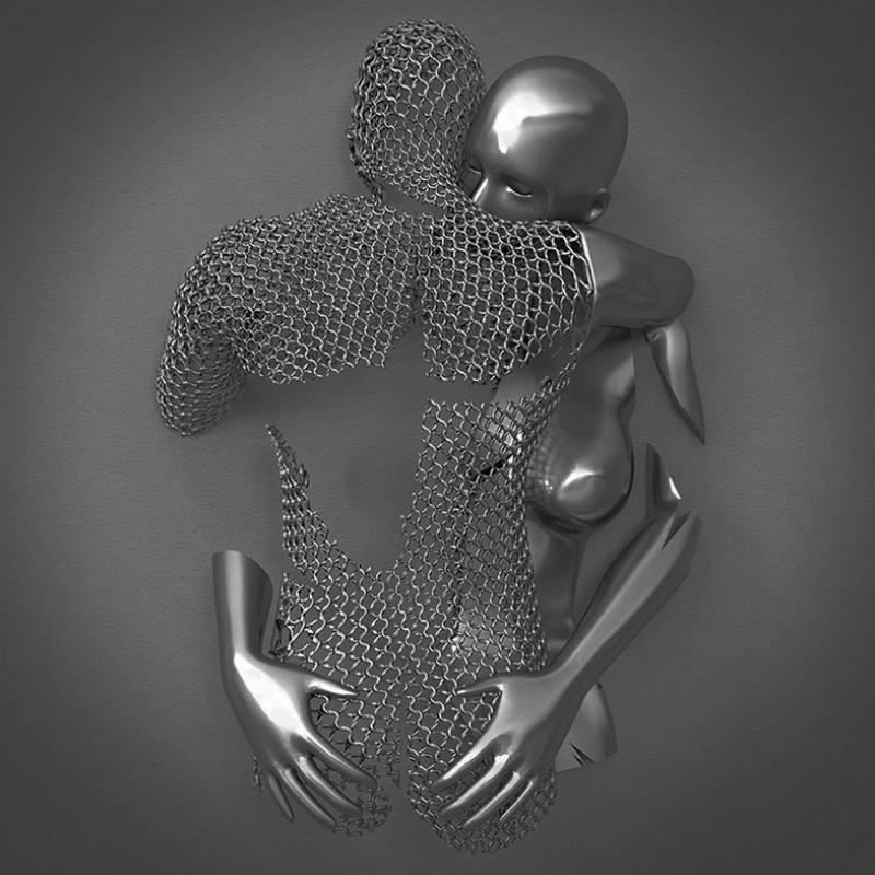 HerzKunst – 3D-Wandbild mit Liebesmotiv