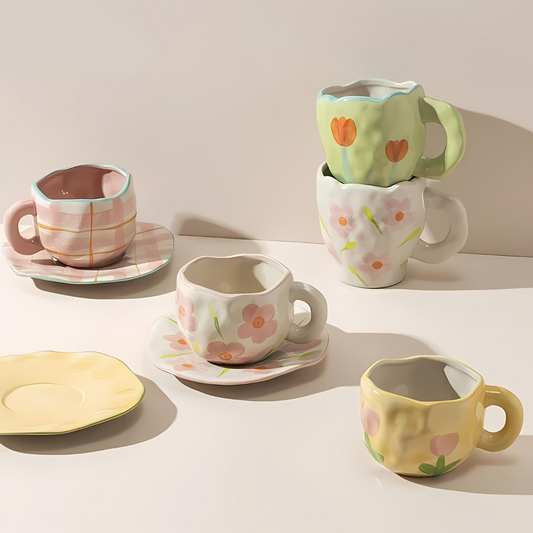 Arielle – Retro Herztassen Kaffeebecher