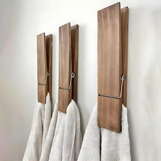 Tommy – Moderner Handtuchständer aus Holz für stilvolle Badordnung