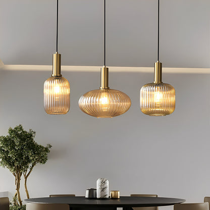 Serava – Glas-Pendelleuchte im Retro-Stil
