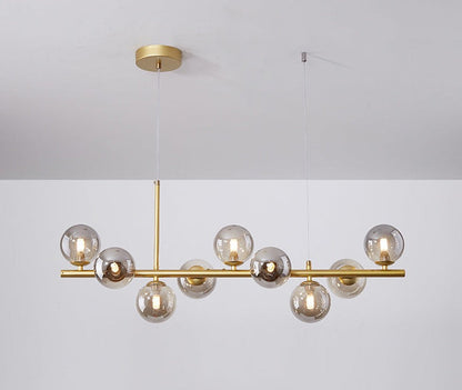 GoldLine – Eleganter Esstisch-Kronleuchter mit Designer-Flair