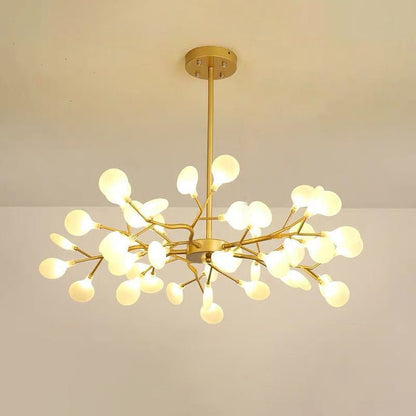 FireflyLux – Schlichter Ast-Kronleuchter mit Glühwürmchen-LEDs