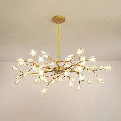 FireflyLux – Schlichter Ast-Kronleuchter mit Glühwürmchen-LEDs