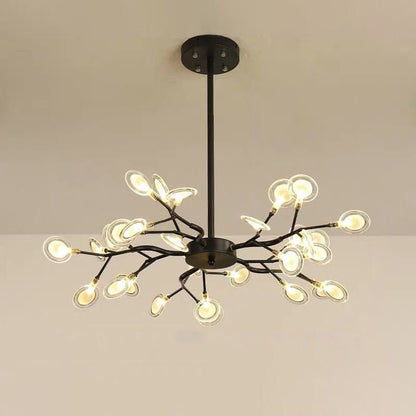 FireflyLux – Schlichter Ast-Kronleuchter mit Glühwürmchen-LEDs