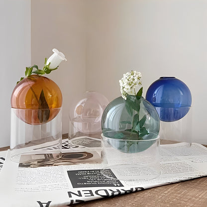 Amira – Farbige Glas Kugelvase Deko