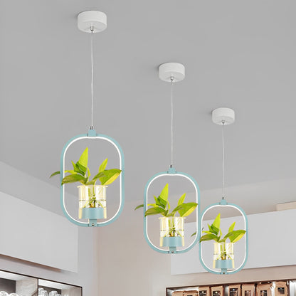 Noemi – Runde LED-Hängelampe mit Pflanzen-Design