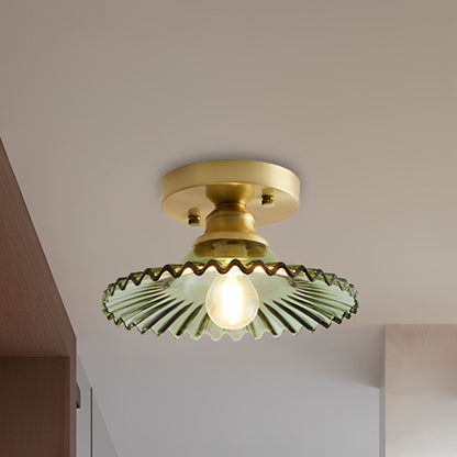 Ribella – Deckenlampe mit geriffeltem Glas im Retro-Stil