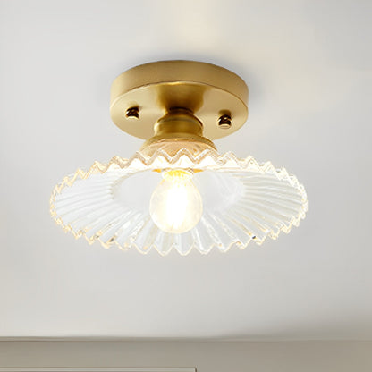 Ribella – Deckenlampe mit geriffeltem Glas im Retro-Stil