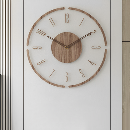 Norda – Einfach gestaltete Wanduhr aus echtem Holz im nordischen Stil