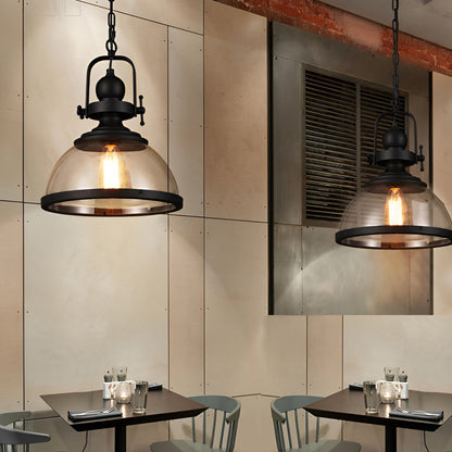 Alden – Retro-Industrie Glas-Kronleuchter
