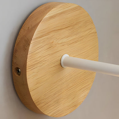 Elian – Halbkreis-Holzwandlampe