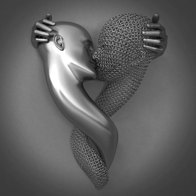 HerzKunst – 3D-Wandbild mit Liebesmotiv