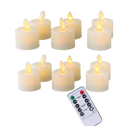 GlowLite – Bewegliche LED-Teelichtkerze in Beige