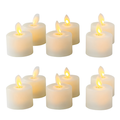 GlowLite – Bewegliche LED-Teelichtkerze in Beige