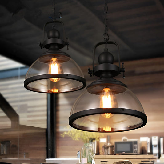 Alden – Retro-Industrie Glas-Kronleuchter