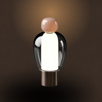 Claria – Dimm- und aufladbare LED-Glas-Tischlampe für moderne Wohnakzente