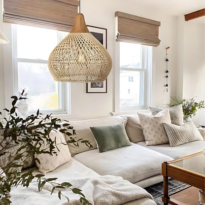 Yuji – Boho Rattan Hängelampe