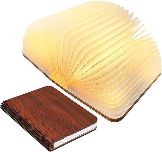 Levin – Faltbare LED-Nachtlampe im Lederlook