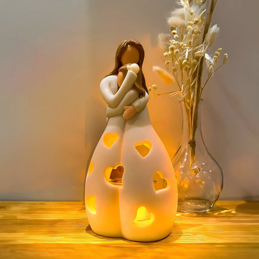 Maria – Rustikale Harz-Kerzenlampe