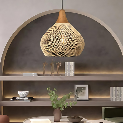 Yuji – Boho Rattan Hängelampe