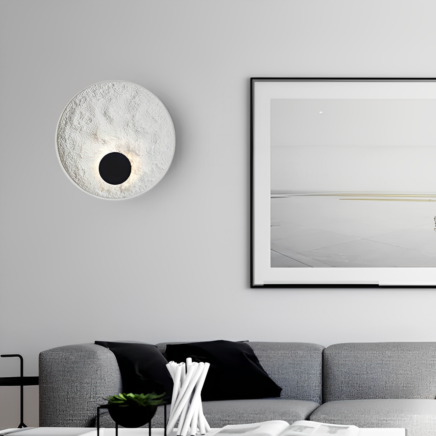 Lunaris – Runde LED-Wandleuchte mit weißem Kugel-Design