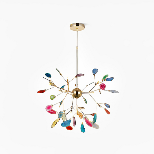Auron – LED-Leuchter aus Onyx im nordischen Design