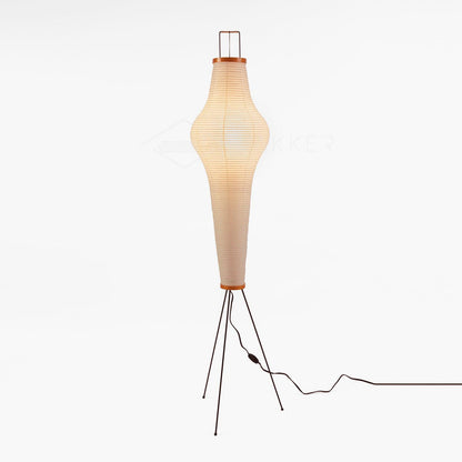 Noa – Stehlampe aus Reispapier: Schlichte Ruhe als Licht