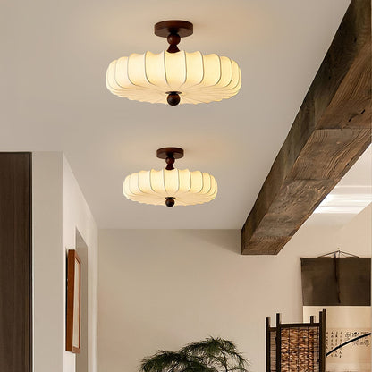 Anela – Natürliche Lampe aus Eschenholz und Stoff