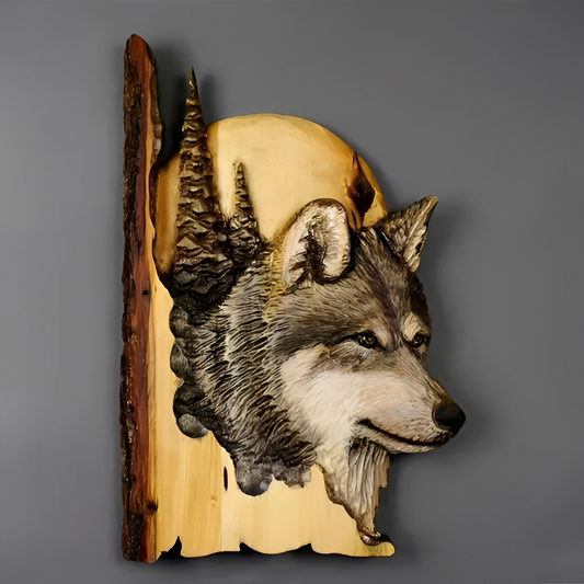 WildWood – Handgefertigte Tierkopf-Wanddekoration